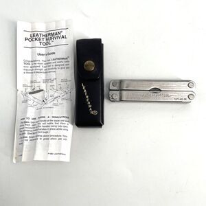 VTG Leatherman PST Pocket Survival Tool 1993 Insert Guide Black Leather Sheath